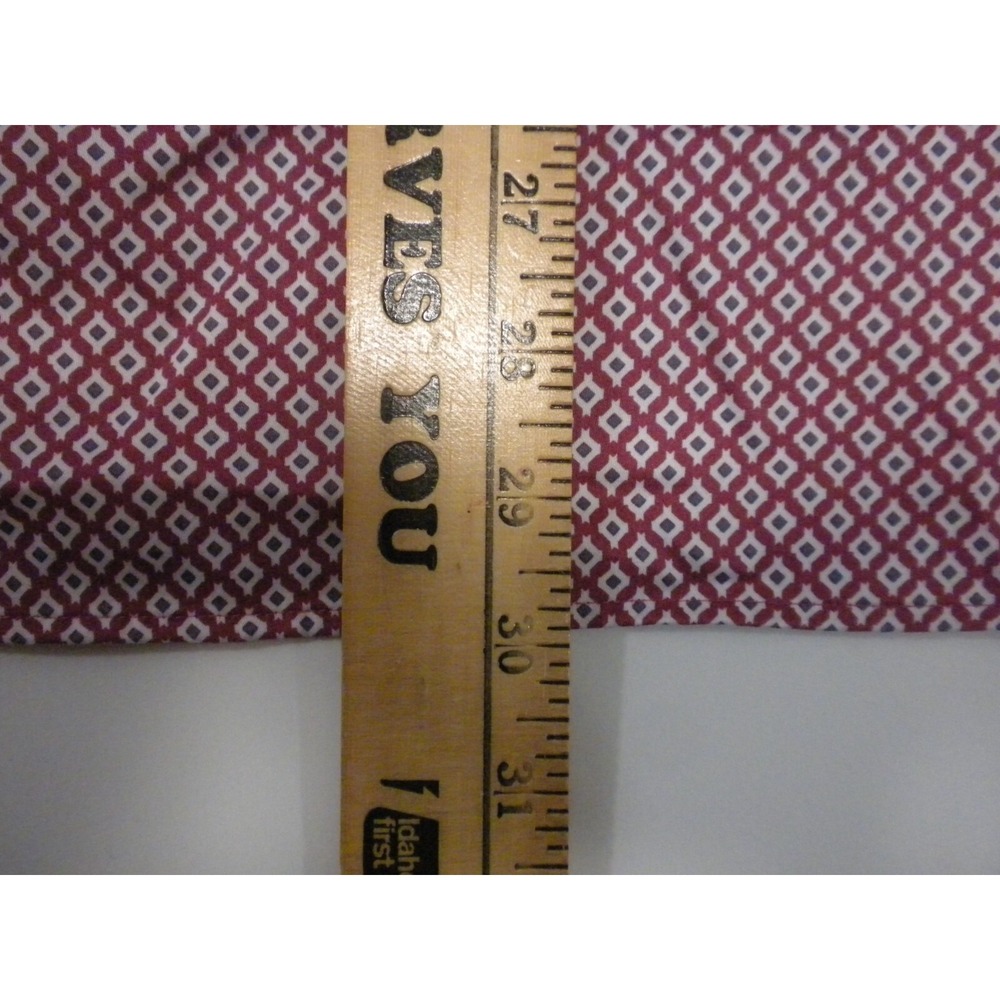 Ted Baker London Dress‎ Shirt Size 4 L Red Geometric Button Up Long Sleeve Cuffs - Picture 12 of 14
